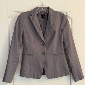Ann Taylor Charcoal Pinstripe Blazer